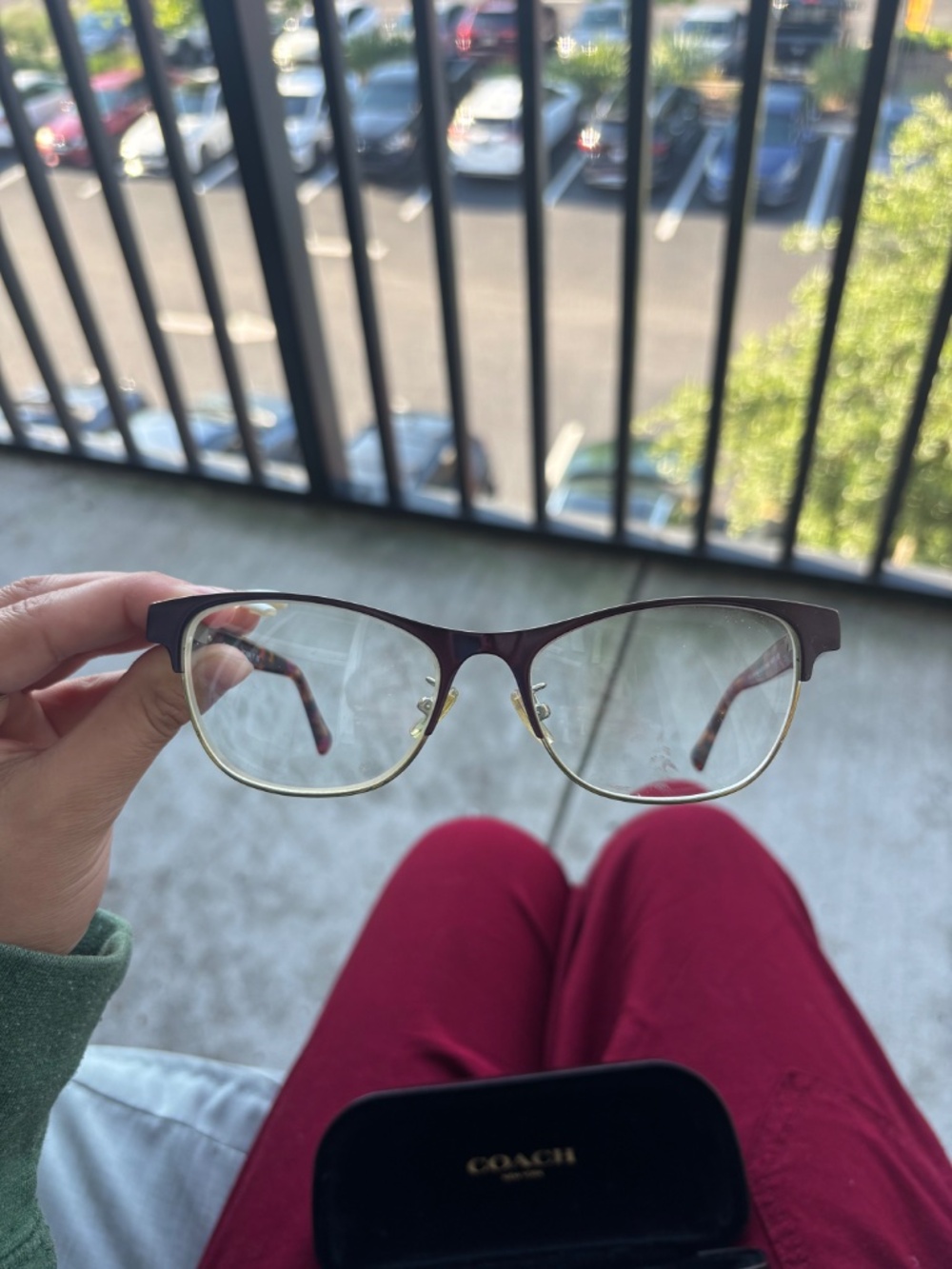 COACH Satin Purple & Gold Frames - Picture 4 of 5